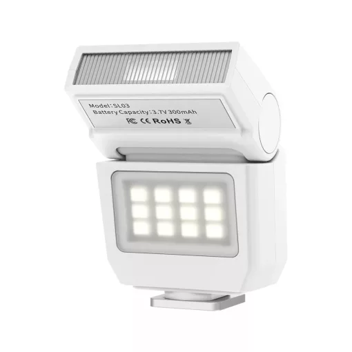 Ulanzi SL03 Spark Lite mini vaku és Led, dönthető, GN8, középpontos érintkező, fehér (UL-L199)