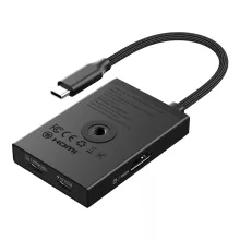 Ulanzi H1 4-in-1 USB-C Media Hub, multimédiás dokkoló, 3db USB-C, 1db HDMI (UL-M033)